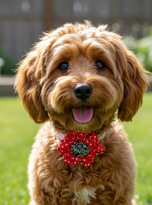 Blue and Red Western Collar Flower