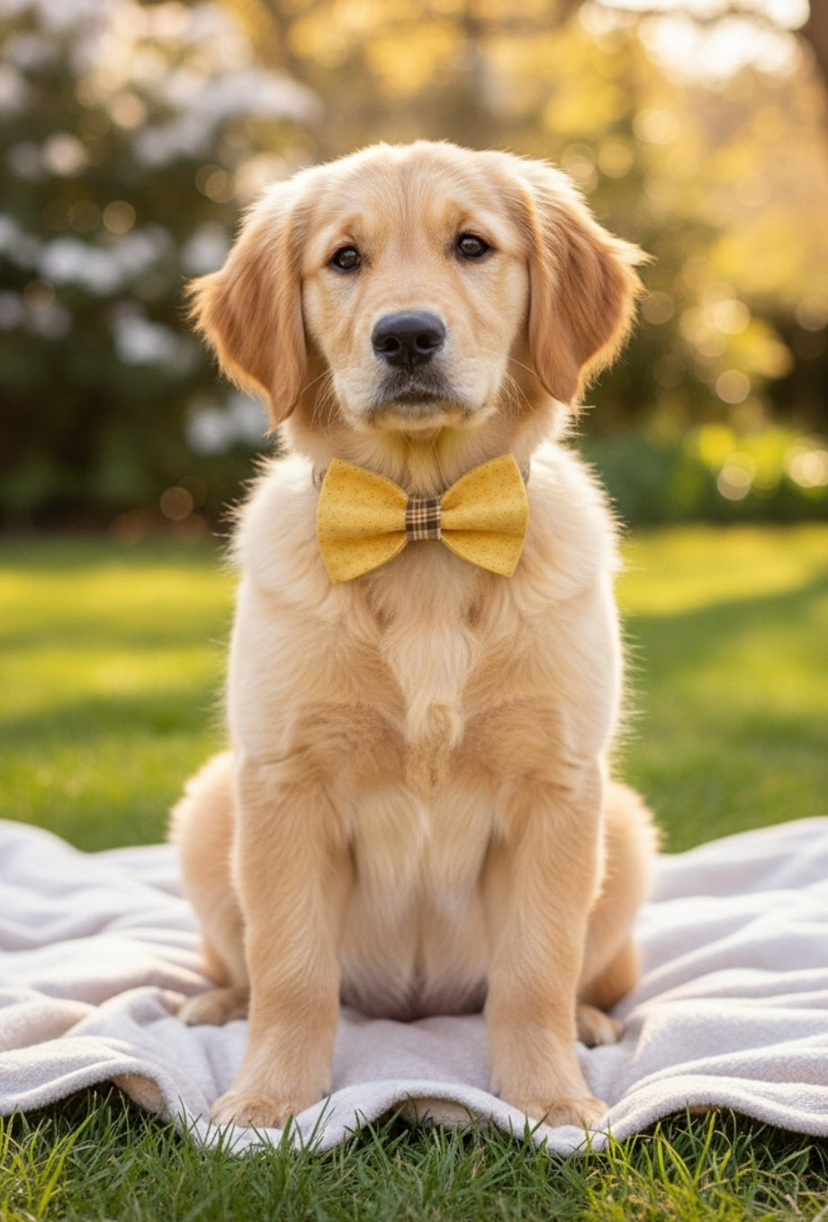 Golden Yellow Bow Tie