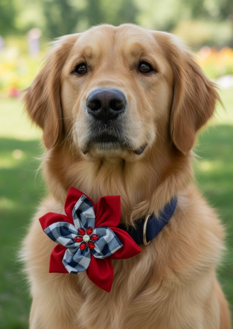 Patriotic Double Layer Collar Flower