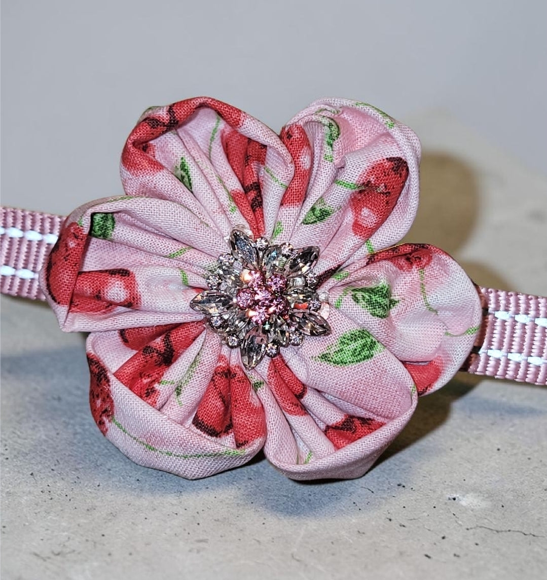 Sparkling Cherries Collar Flower