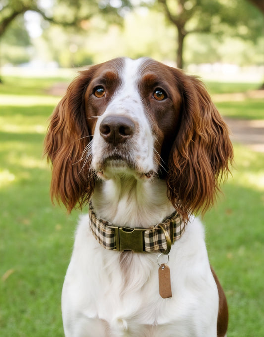 Autumn Brown Plaid Pet Collar