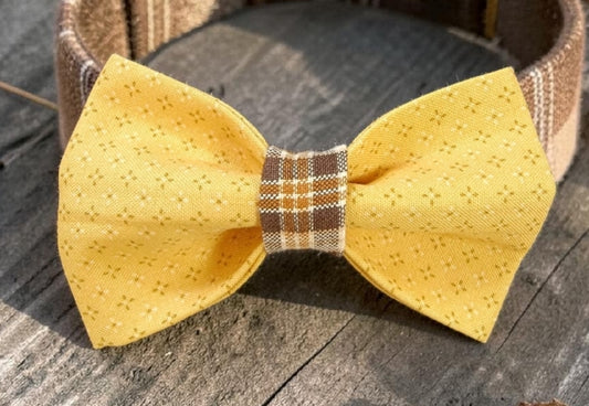 Golden Yellow Bow Tie