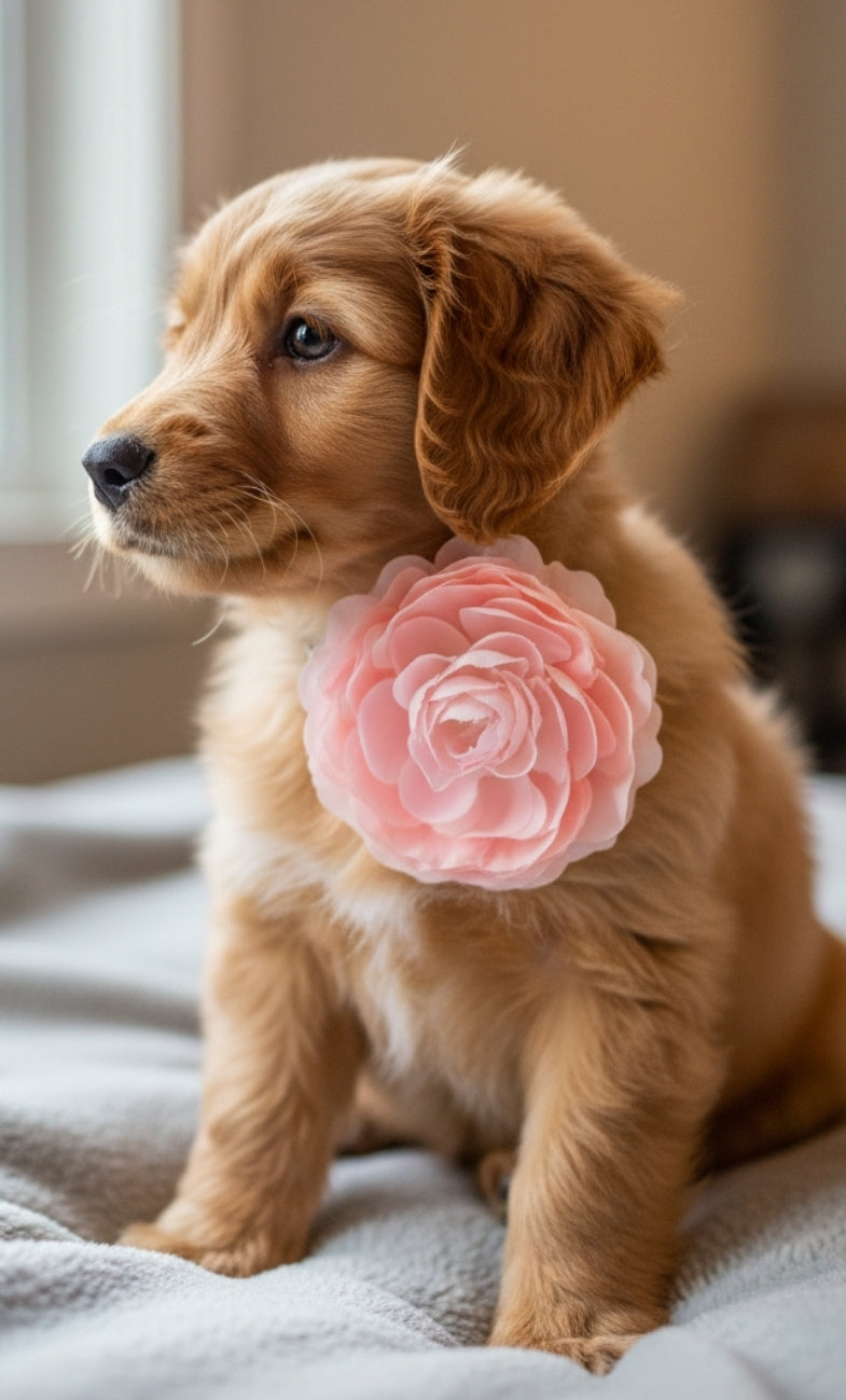 Pale Pink Rosette Frilly